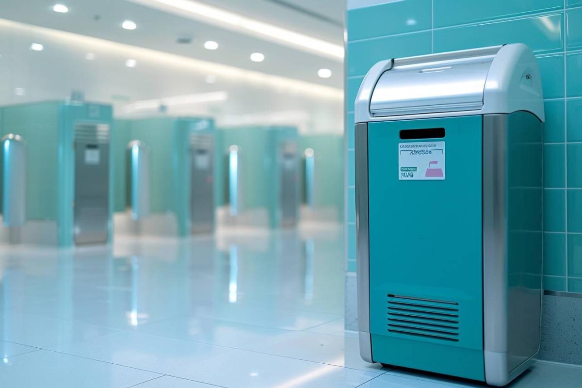 Dans quelle poubelle jeter les serviettes hygiéniques ? (dans un sac poubelle destiné aux ordures ménagères)