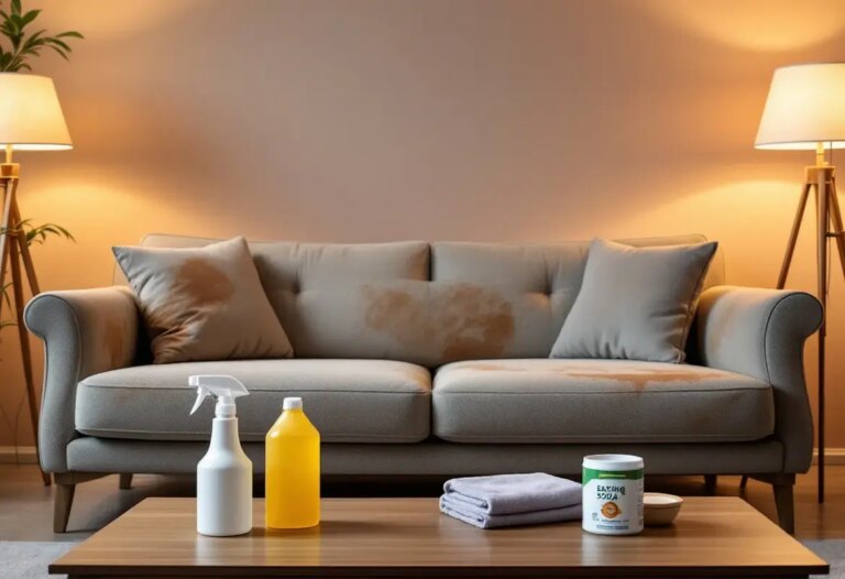 Comment nettoyer des taches sur un canapé en tissu